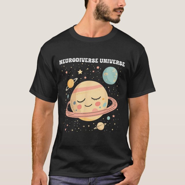 T-shirt Funny Neurodiversité Universe Spirituel Enseignant (Devant)