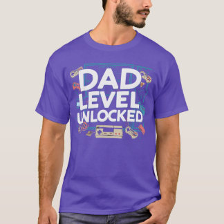 T-shirt Funny New Dad Level Unlocked Gaming Fathers Day vi