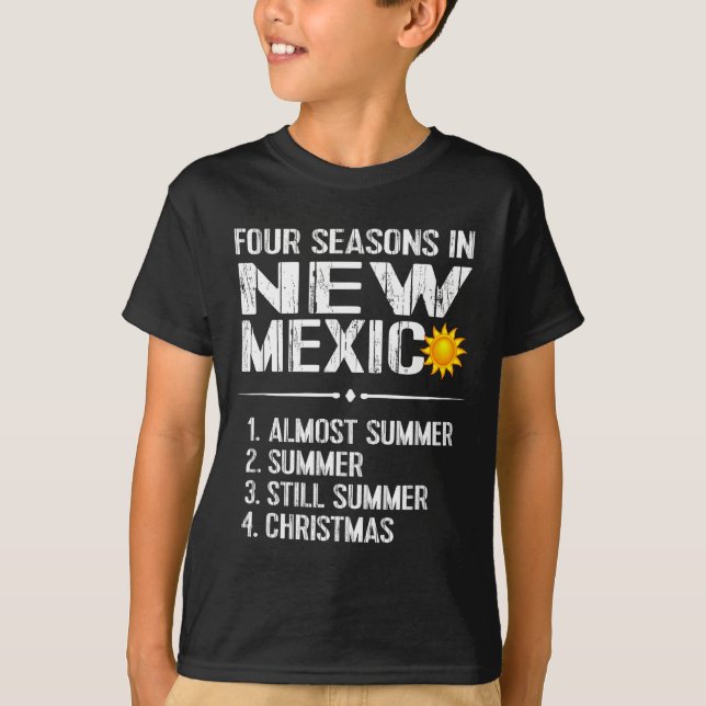 T-shirt Funny New Mexico Hot Weather Tee_ Four Seasons In  (Devant)