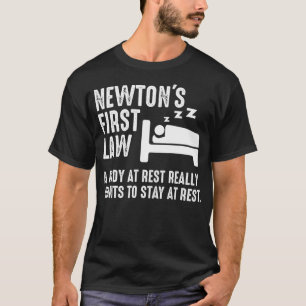 T-shirt Funny Newton Physique Plaisanterie Première Loi Sl