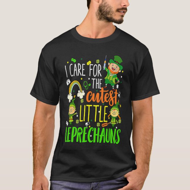 T-shirt Funny NICU Nurse Care For Little Leprechauns St Pa (Devant)