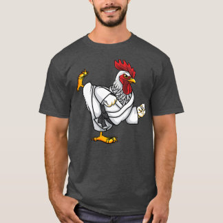 T-shirt Funny Ninja Coq de poulet faisant Karate Samurai
