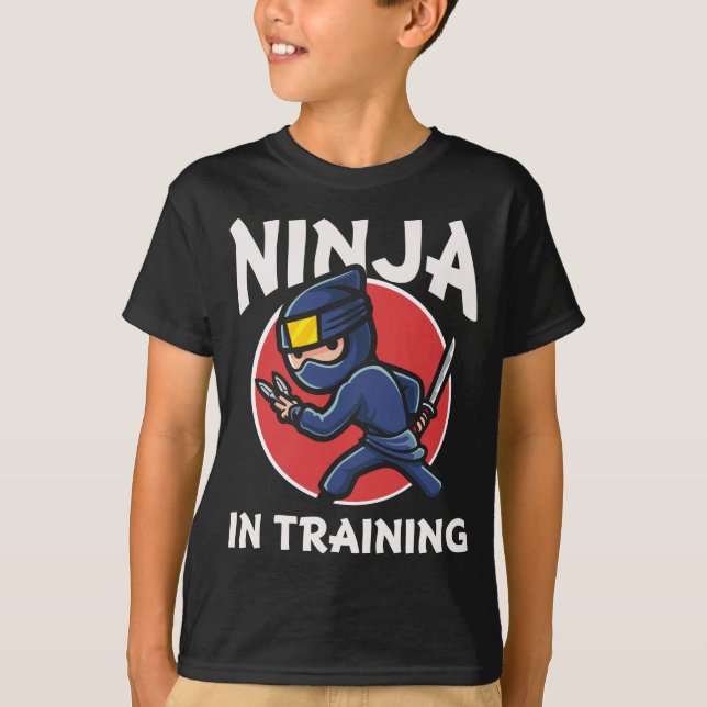 T-shirt Funny Ninja Kid en formation (Devant)