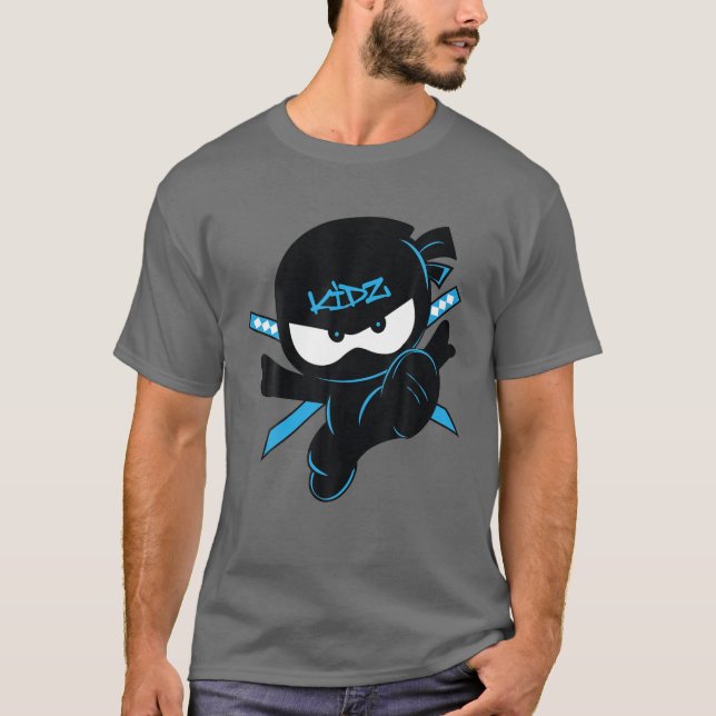 T-shirt Funny Ninja Kidz Distressed Videogame Ami (Devant)