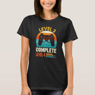 T-shirt Funny Niveau 3 Complet Vintage Rétro Célébrer 3ème