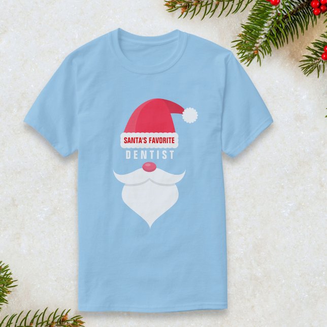 T-shirt Funny Noël Père Noël Favori Dentiste Personnalisé (Créateur téléchargé)