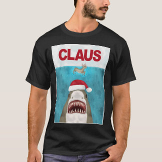 T-shirt Funny Noël Père Noël Humour de requin Reindeer