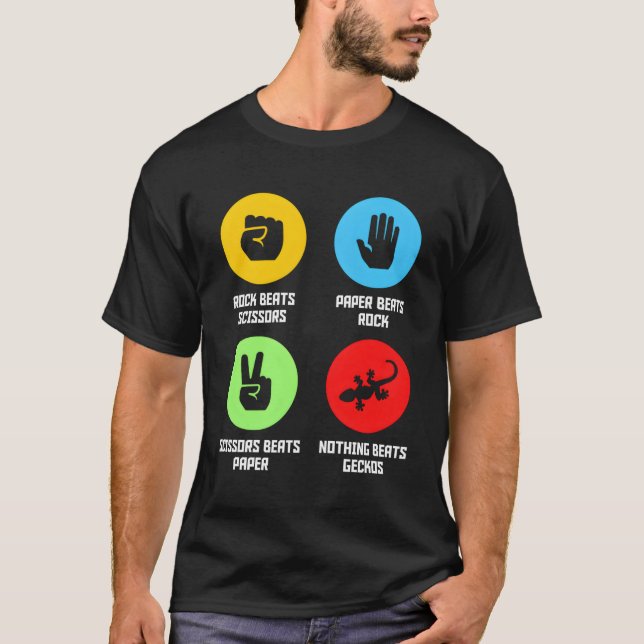 T-shirt Funny Nothing Beats Geckos Manches Longues Tee Ani (Devant)