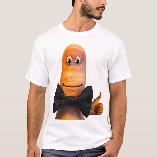 T-shirt Funny Novelty College Graphic MR THUMBS UP (Devant)