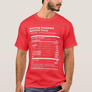 T-shirt Funny Nurny Assistant Nutrition Facts Parodique Me