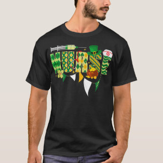 T-shirt Funny Nurse Life Shamrocks Stethoscope St Patricks