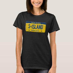 T-shirt Funny NY State Vanity License Plate S ISLAND