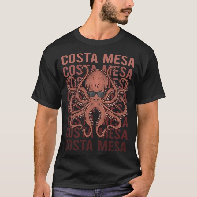 T-shirt Funny Octopus Costa Mesa (Devant)