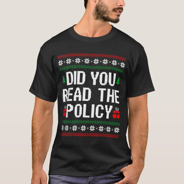 T-shirt Funny Office Christmas Squad Did You Read The Licy (Devant)