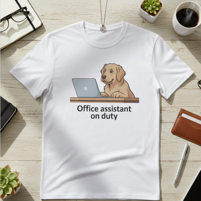T-shirt Funny Office Dog Assistant Cartoon (Créateur téléchargé)
