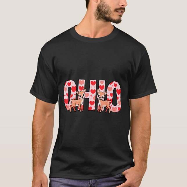 T-shirt Funny Ohio Deer Midwestern Party O-h-i-o In Valent (Devant)