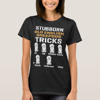T-shirt Funny Old English Sheepdog Bobtail Dog Tricks T-Sh