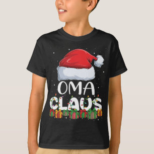 T-shirt Funny Oma Santa Claus Pyjamas de Noël Famille Mat