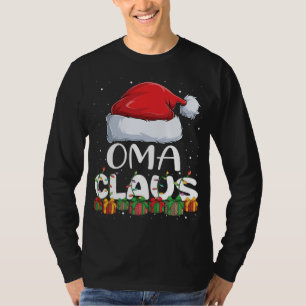 T-shirt Funny Oma Santa Claus Pyjamas de Noël Famille Mat