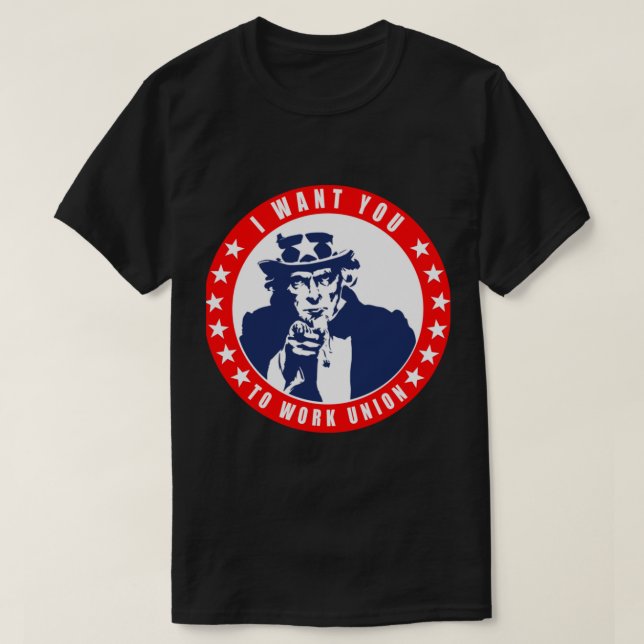 T-shirt Funny Oncle Sam - Syndicat du travail (Design devant)