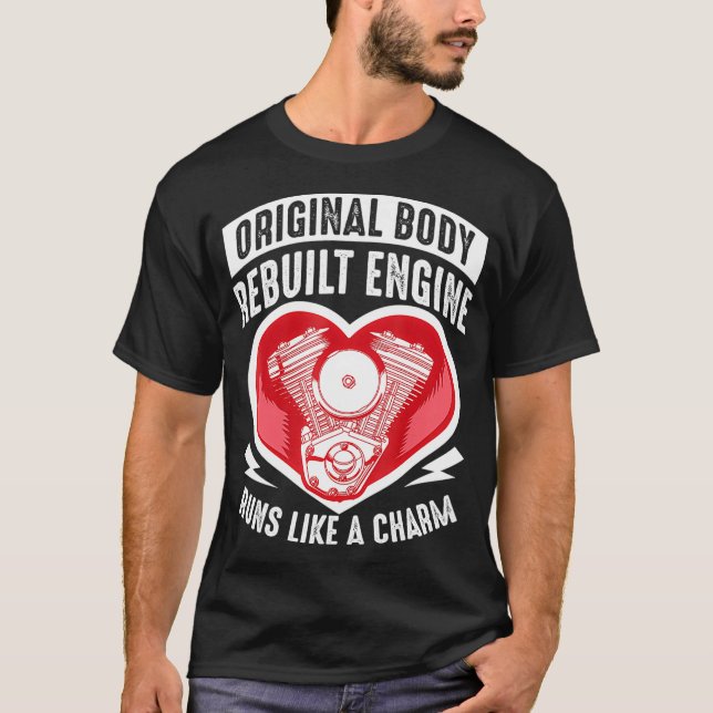 T-shirt Funny Open Heart Chirurgie Cadeau de récupération  (Devant)