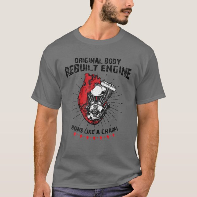 T-shirt Funny Open Heart Chirurgie Corps original reconstr (Devant)