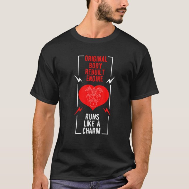 T-shirt Funny Open Heart Chirurgie Récupération Survivant  (Devant)
