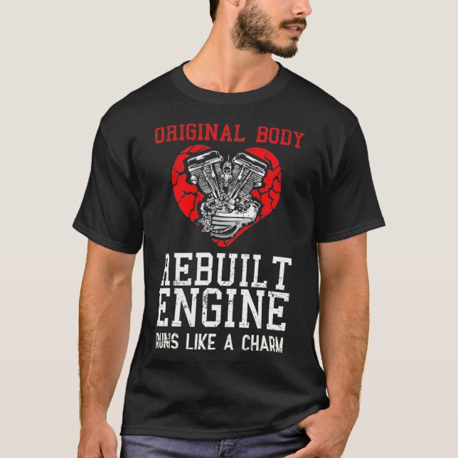T-shirt Funny Open Heart Chirurgie Récupération Survivant  (Devant)