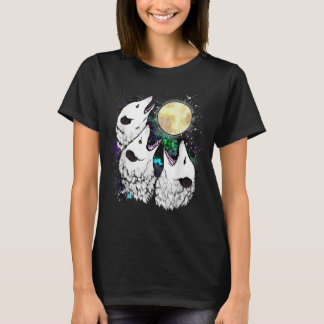 T-shirt Funny Opossum Moon Cute Screaming Possum Shirt 