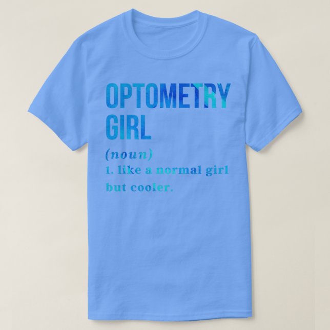 T-shirt Funny optometry Girl Definition (Design devant)