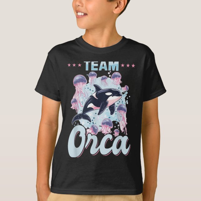 T-shirt Funny Orca Animal Team Orca (Devant)