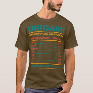 T-shirt Funny Origami Nutritional Facts