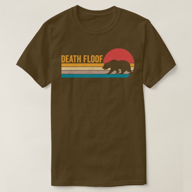 T-shirt Funny Ours Death Floof Retro (Design devant)