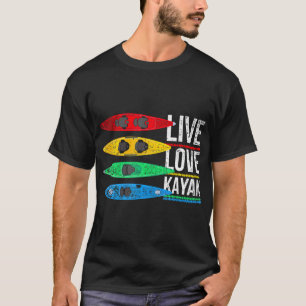 T-shirt Funny Outdoor Kayaker Canoë Bateau Kayak Love