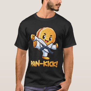 T-shirt Funny Pancake Pan Karate Taekwondo Kick Boys Girl