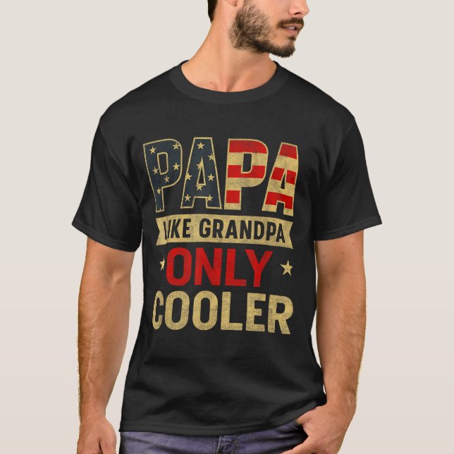 T-shirt Funny Papa Art For Grandpa From Grandkids Father's (Devant)