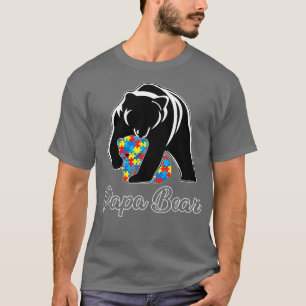 T-shirt Funny Papa ours Sensibilisation sur l'autisme Auti