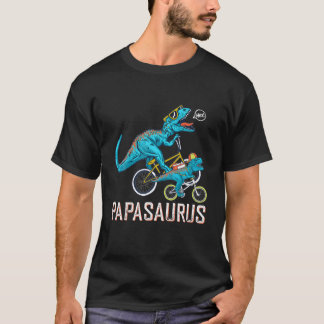 T-shirt Funny Papasaurus Et Son Rex Dinosaur Fête des père