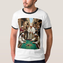 Funny Pape catholique Jeu de rue Jeu Tee