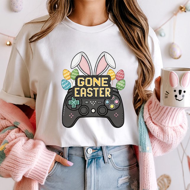 T-shirt Funny Pâques Pixel Art Bunny Contrôleur (Créateur téléchargé)