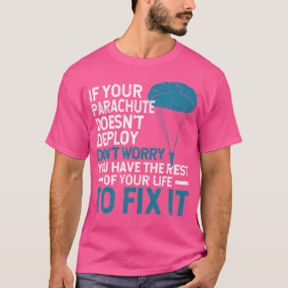 T-shirt Funny Parachute Skydiver Aventure Parachute Sky