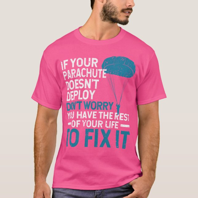 T-shirt Funny Parachute Skydiver Aventure Parachute Sky (Devant)