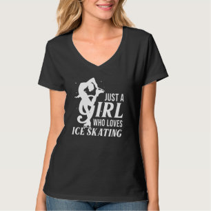 T-shirt Funny Patinage Sur Glace Pour Filles Femmes Patina