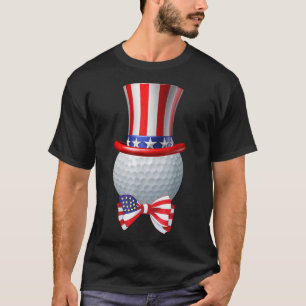 T-shirt Funny Patriotic America Drapeau Golf 4 juillet Mam