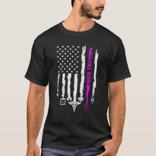 T-shirt Funny Patriotic Med Tech USA Infirmières et infirm