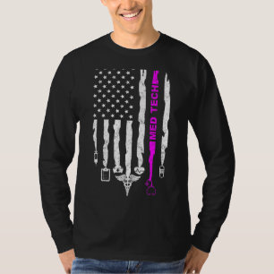 T-shirt Funny Patriotic Med Tech USA Infirmières et infirm
