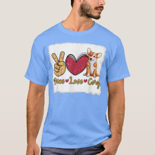 T-shirt Funny Peace Love Corgi Propriétaire Amoureux des c