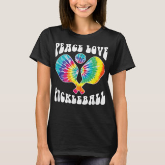 T-shirt Funny Peace Love Pickleball Design Vintage 343