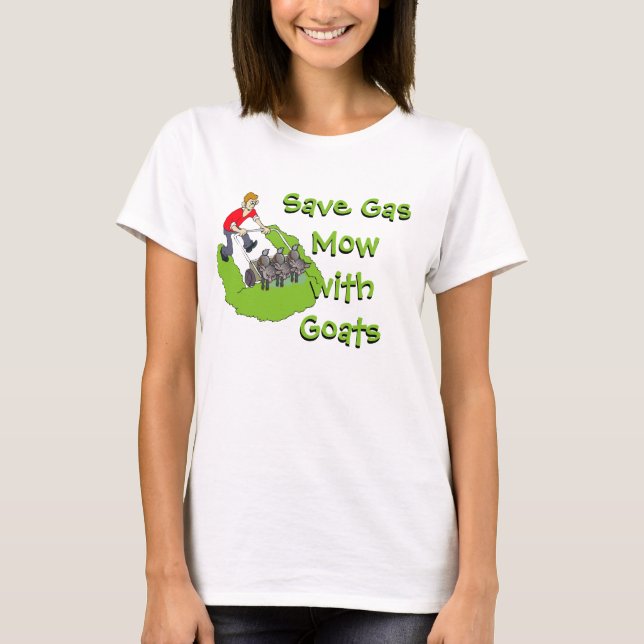 T-shirt Funny Pelouse Mower - Chèvres (Devant)