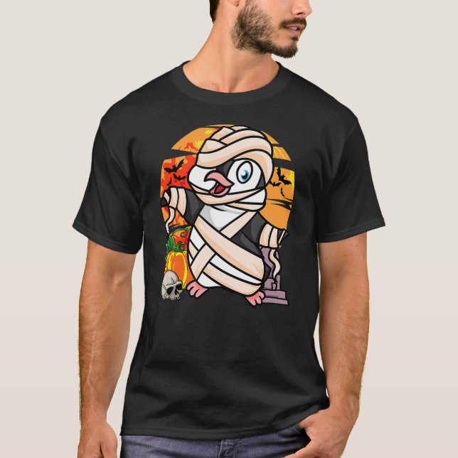 T-shirt Funny Penguin Halloween Mummy Penguin (Devant)